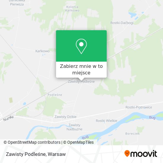 Mapa Zawisty Podleśne