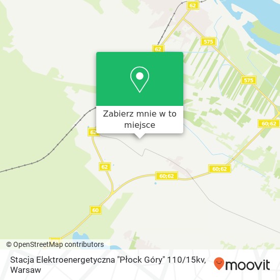 Mapa Stacja Elektroenergetyczna "Płock Góry" 110 / 15kv