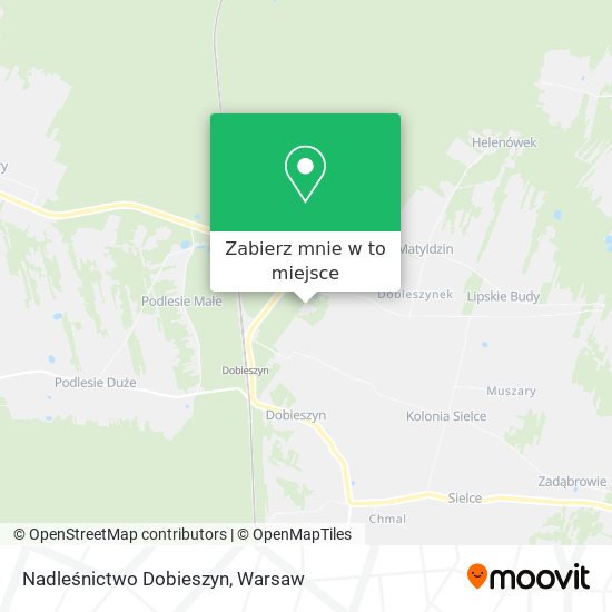 Mapa Nadleśnictwo Dobieszyn