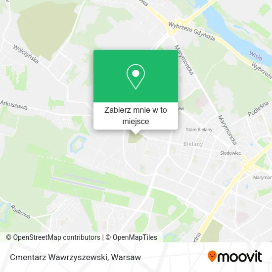 Mapa Cmentarz Wawrzyszewski