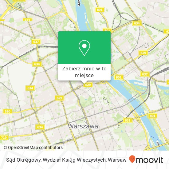 Mapa Sąd Okręgowy, Wydział Ksiąg Wieczystych