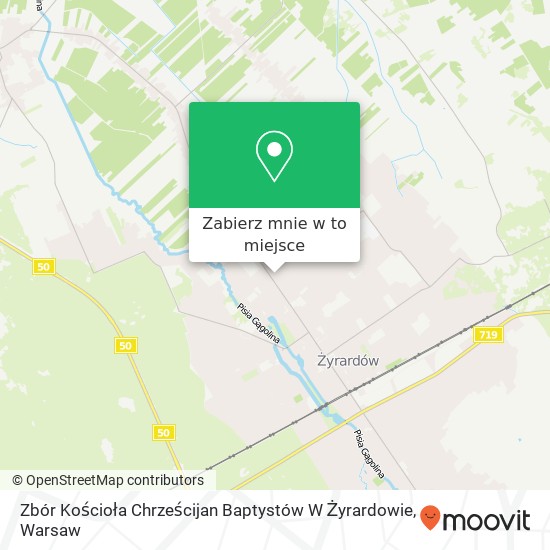 Mapa Zbór Kościoła Chrześcijan Baptystów W Żyrardowie