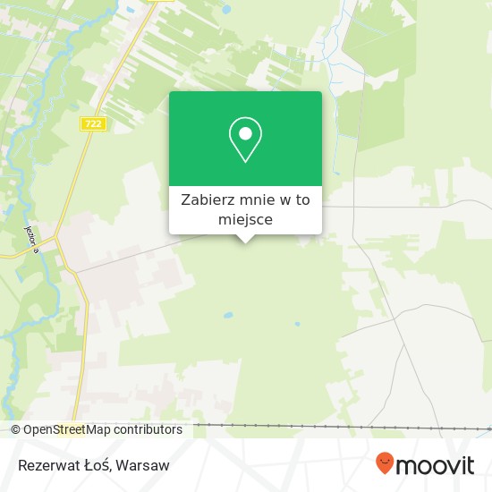 Mapa Rezerwat Łoś