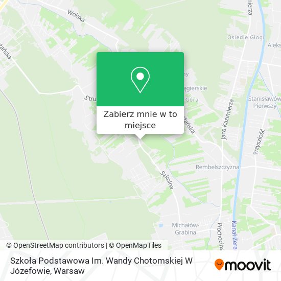 Mapa Szkoła Podstawowa Im. Wandy Chotomskiej W Józefowie