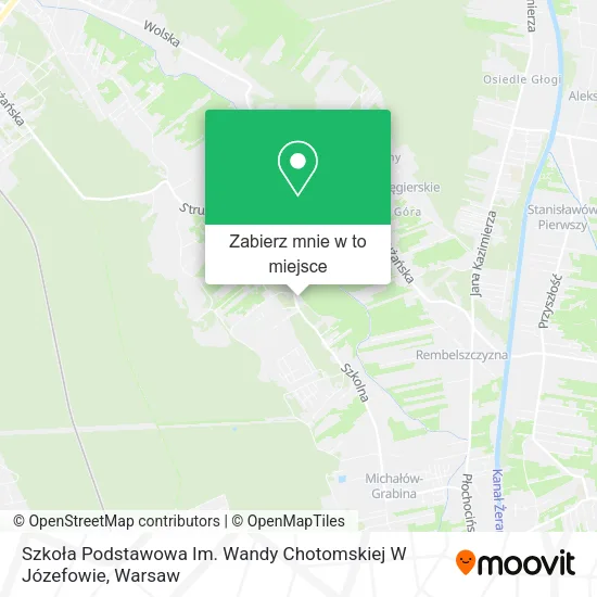 Mapa Szkoła Podstawowa Im. Wandy Chotomskiej W Józefowie