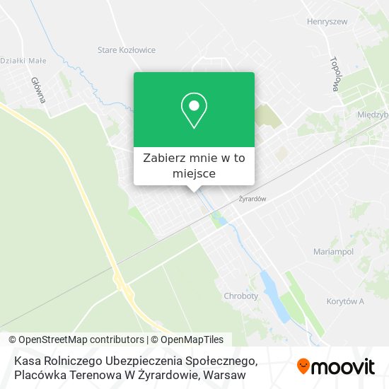 Mapa Kasa Rolniczego Ubezpieczenia Społecznego, Placówka Terenowa W Żyrardowie