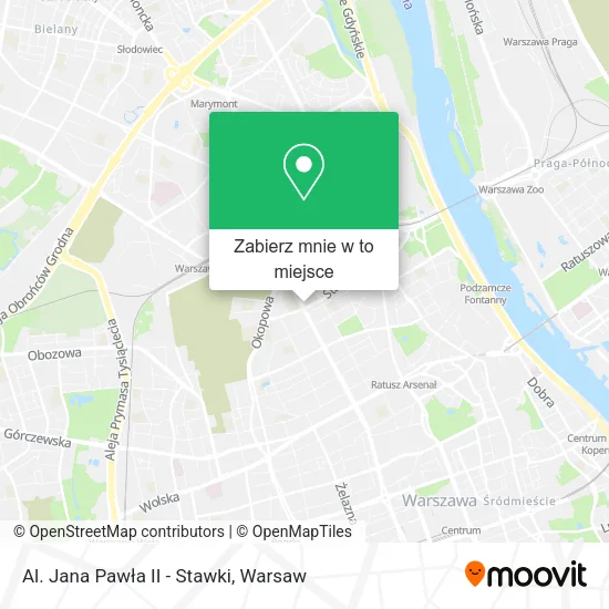 Mapa Al. Jana Pawła II - Stawki
