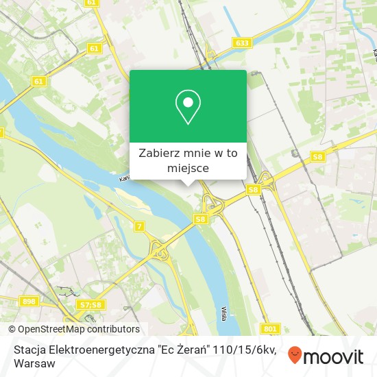 Mapa Stacja Elektroenergetyczna "Ec Żerań" 110 / 15 / 6kv