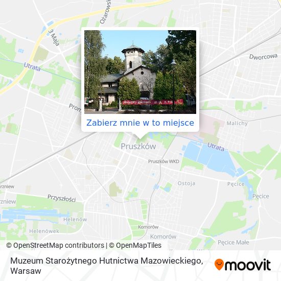 Mapa Muzeum Starożytnego Hutnictwa Mazowieckiego