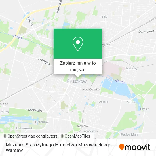 Mapa Muzeum Starożytnego Hutnictwa Mazowieckiego