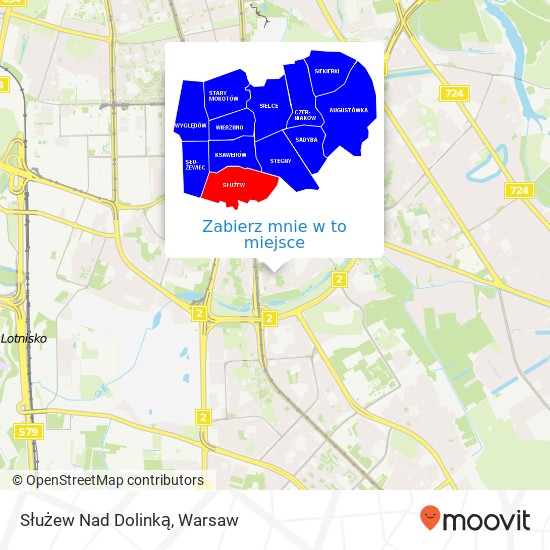 Mapa Służew Nad Dolinką