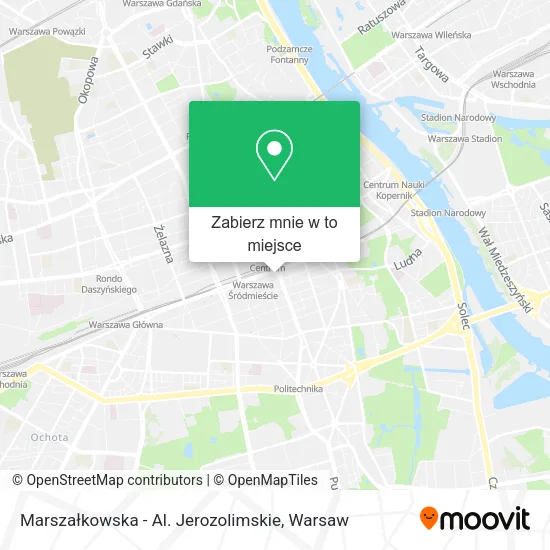 Mapa Marszałkowska - Al. Jerozolimskie