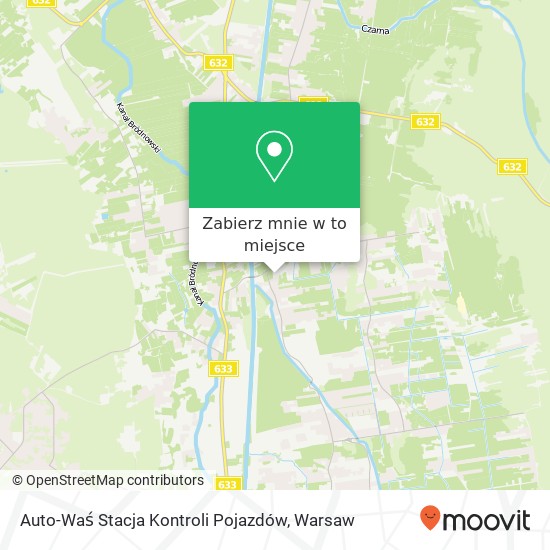 Mapa Auto-Waś Stacja Kontroli Pojazdów