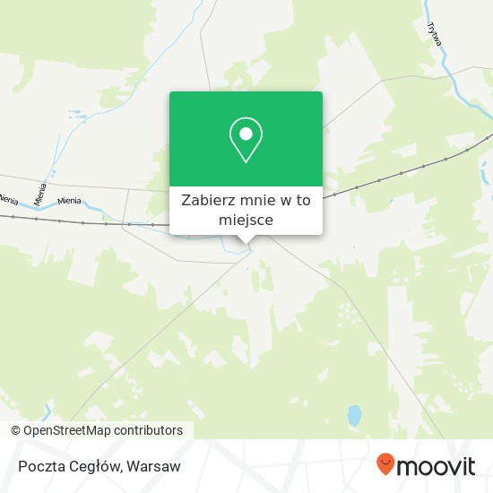 Mapa Poczta Cegłów