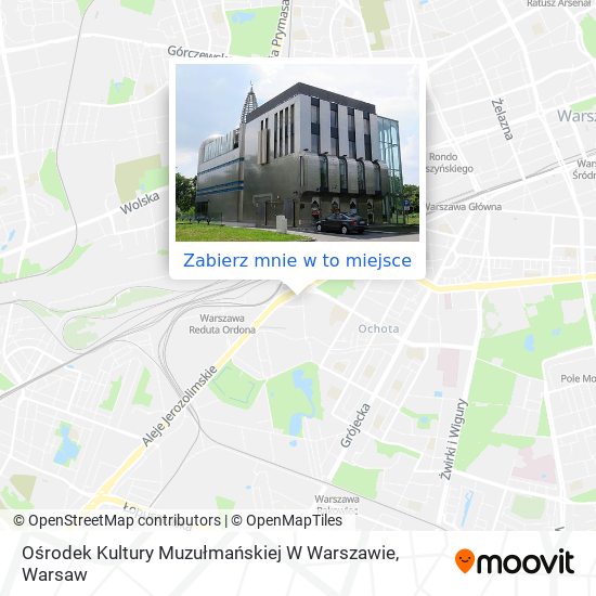 Mapa Ośrodek Kultury Muzułmańskiej W Warszawie