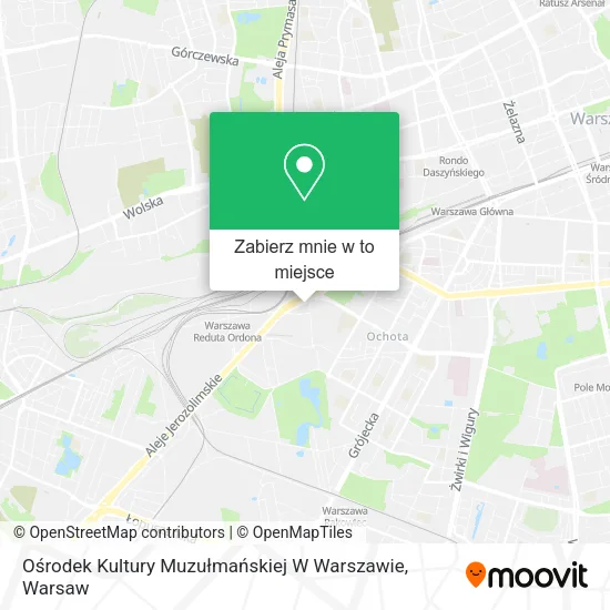 Mapa Ośrodek Kultury Muzułmańskiej W Warszawie