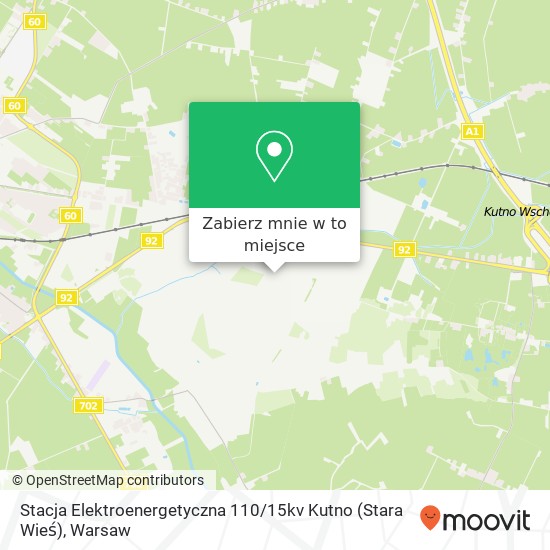 Mapa Stacja Elektroenergetyczna 110 / 15kv Kutno (Stara Wieś)