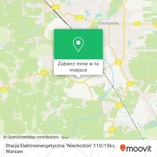 Mapa Stacja Elektroenergetyczna "Niechodzin" 110 / 15kv