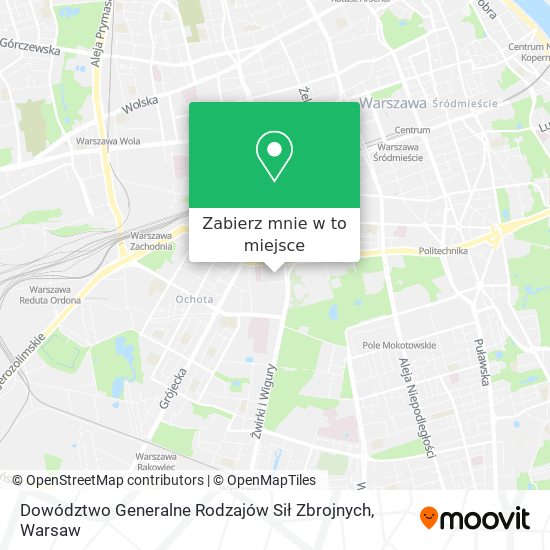 Mapa Dowództwo Generalne Rodzajów Sił Zbrojnych