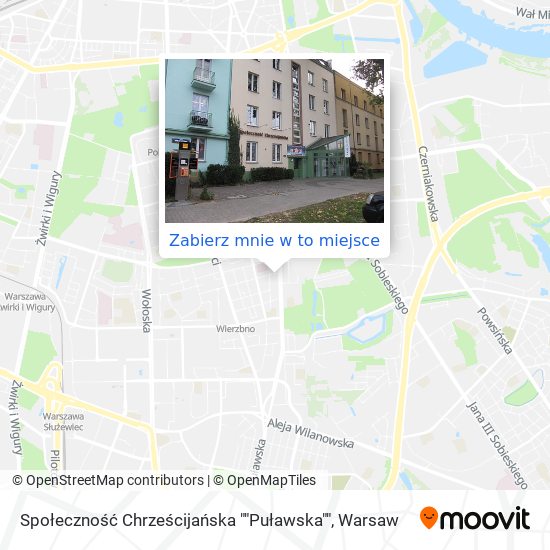 Mapa Społeczność Chrześcijańska ""Puławska""