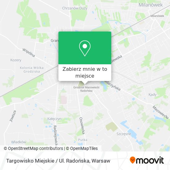 Mapa Targowisko Miejskie / Ul. Radońska