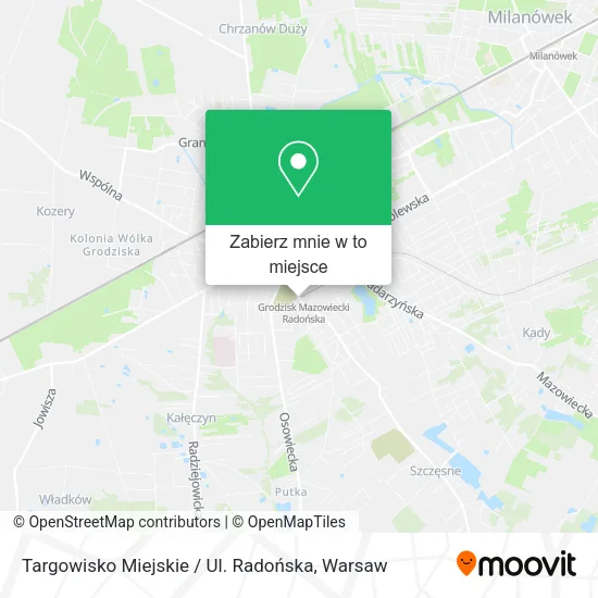 Mapa Targowisko Miejskie / Ul. Radońska