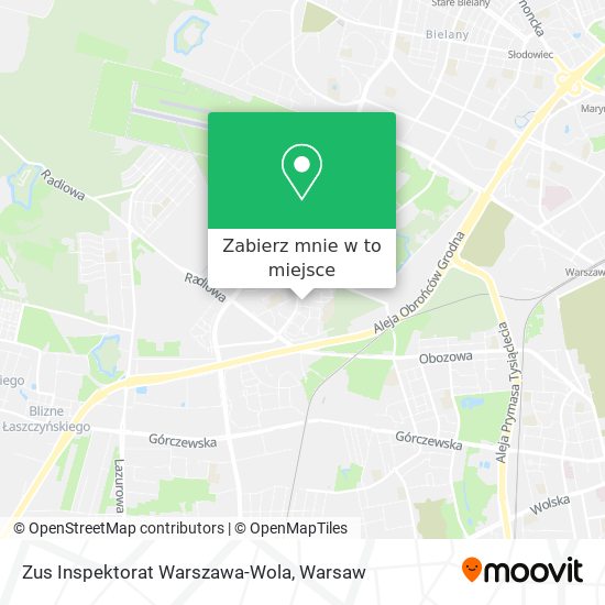 Mapa Zus Inspektorat Warszawa-Wola