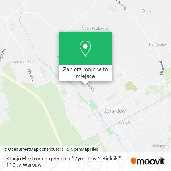 Mapa Stacja Elektroenergetyczna ""Żyrardów 2 Bielnik"" 110kv