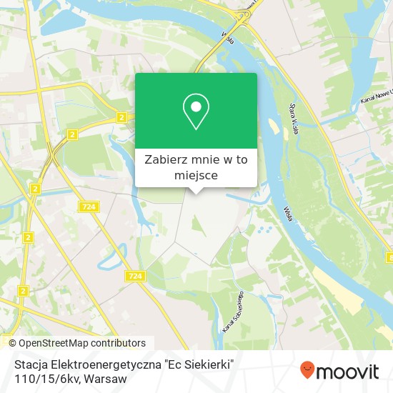 Mapa Stacja Elektroenergetyczna "Ec Siekierki" 110 / 15 / 6kv