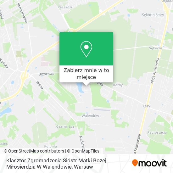 Mapa Klasztor Zgromadzenia Sióstr Matki Bożej Miłosierdzia W Walendowie