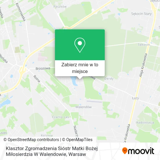 Mapa Klasztor Zgromadzenia Sióstr Matki Bożej Miłosierdzia W Walendowie
