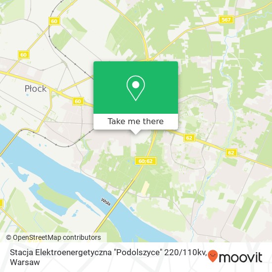 Mapa Stacja Elektroenergetyczna "Podolszyce" 220 / 110kv