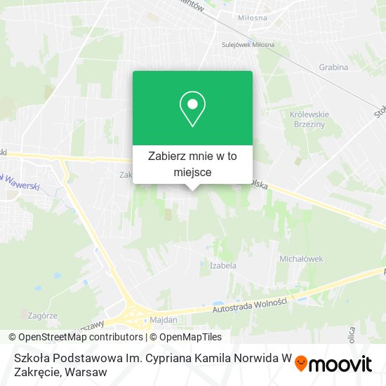 Mapa Szkoła Podstawowa Im. Cypriana Kamila Norwida W Zakręcie