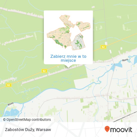 Mapa Zabostów Duży