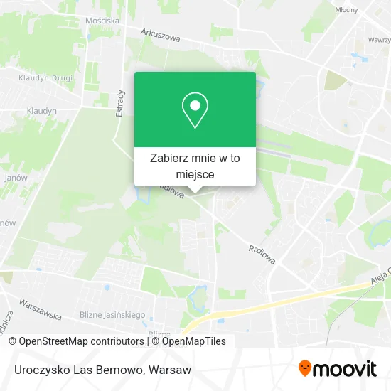 Mapa Uroczysko Las Bemowo