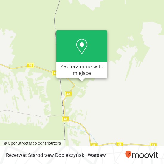 Mapa Rezerwat Starodrzew Dobieszyński