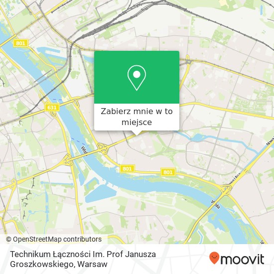 Mapa Technikum Łączności Im. Prof Janusza Groszkowskiego