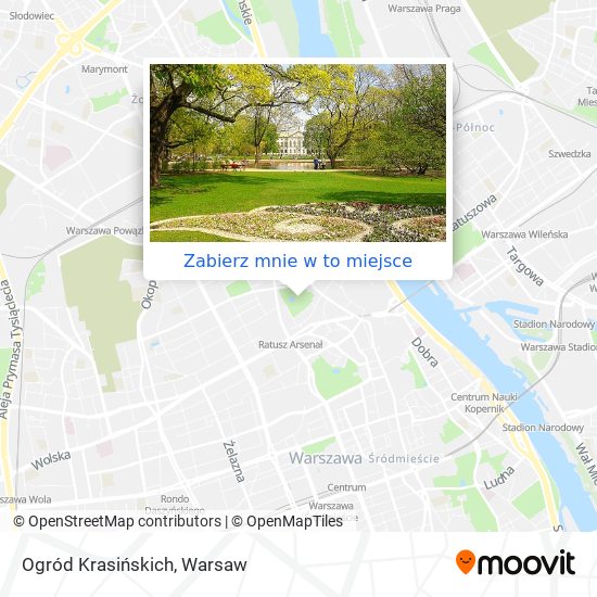 Mapa Ogród Krasińskich