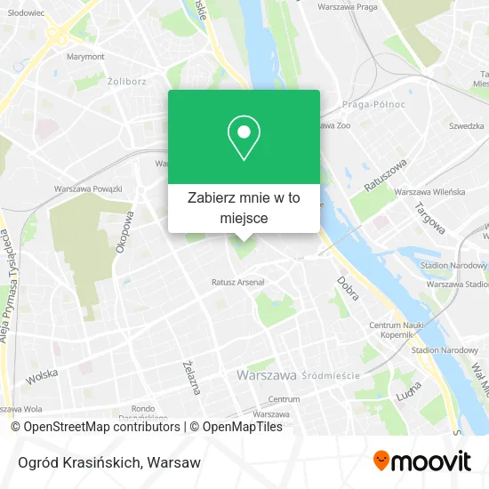 Mapa Ogród Krasińskich