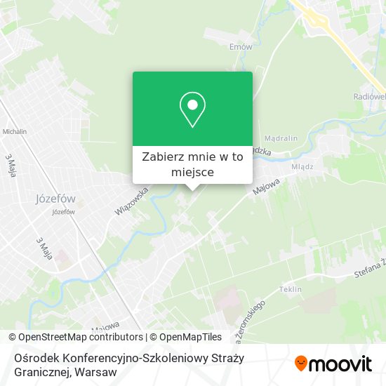 Mapa Ośrodek Konferencyjno-Szkoleniowy Straży Granicznej