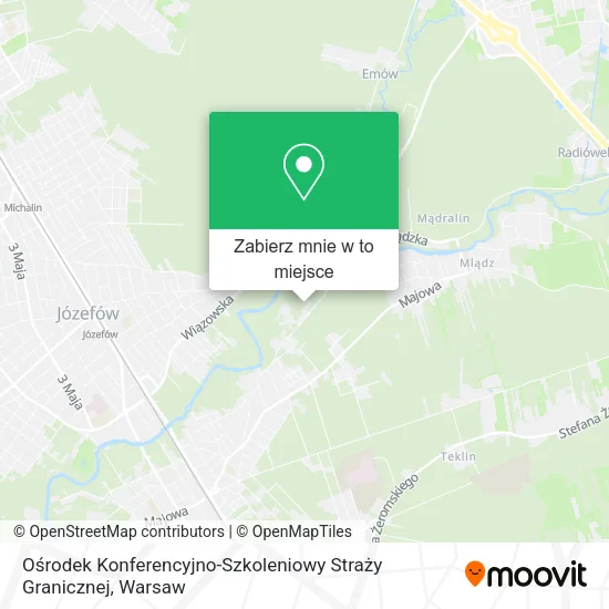 Mapa Ośrodek Konferencyjno-Szkoleniowy Straży Granicznej