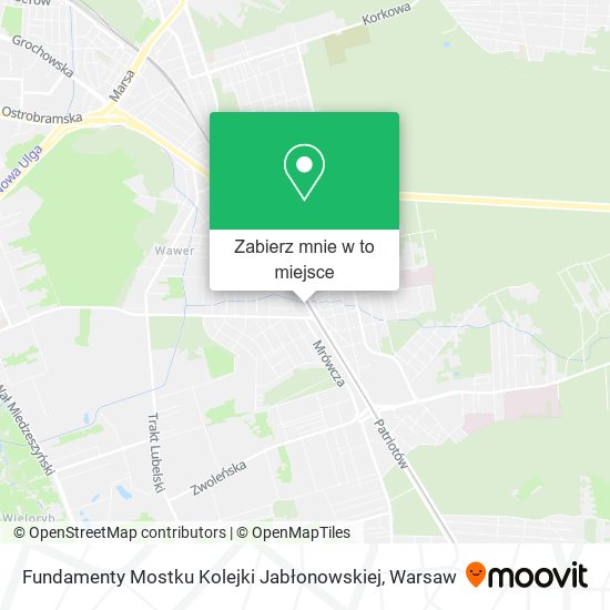 Mapa Fundamenty Mostku Kolejki Jabłonowskiej