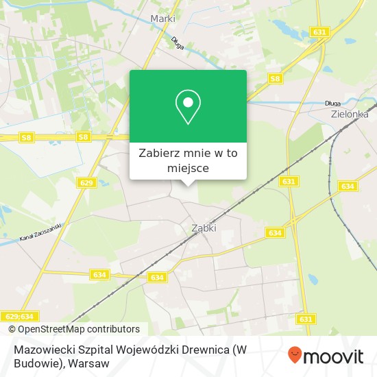 Mapa Mazowiecki Szpital Wojewódzki Drewnica (W Budowie)