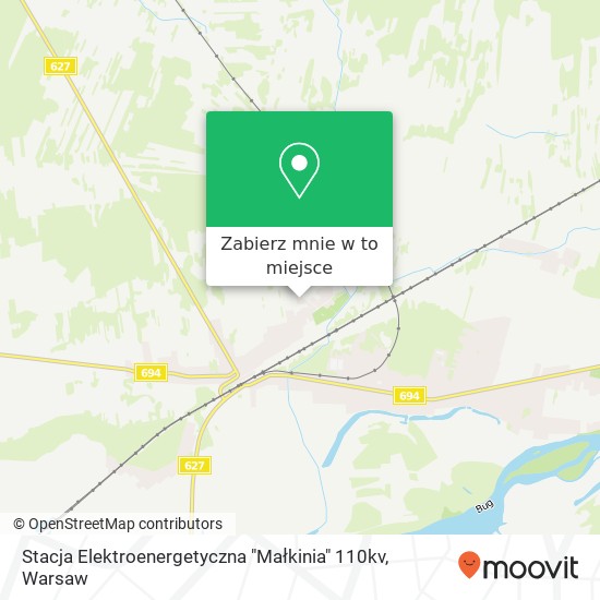 Mapa Stacja Elektroenergetyczna "Małkinia" 110kv