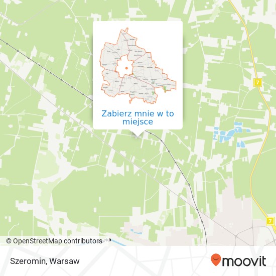 Mapa Szeromin