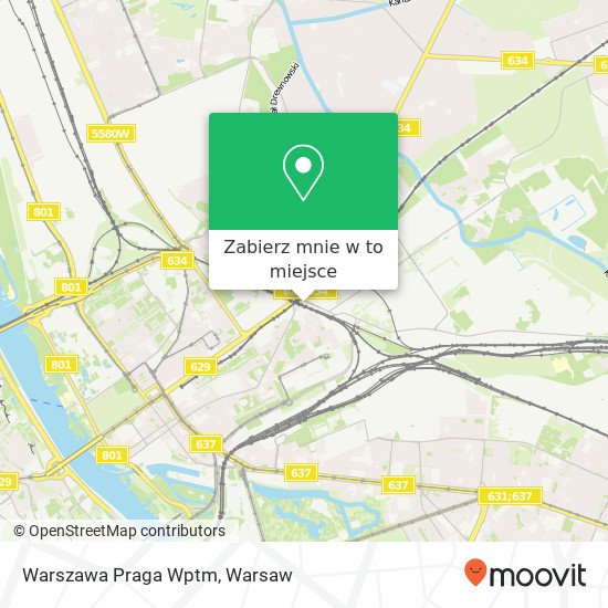 Mapa Warszawa Praga Wptm