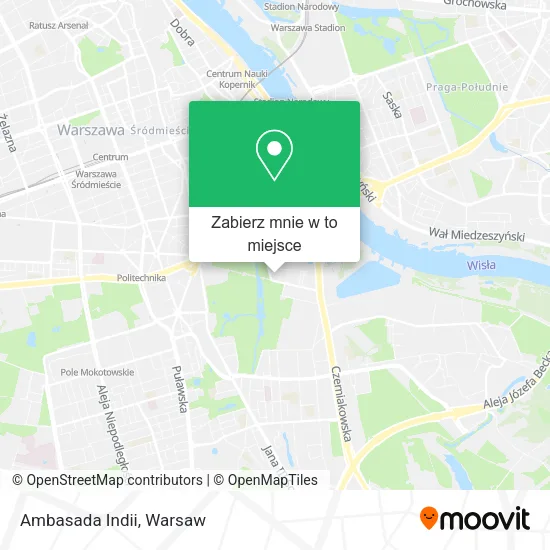 Mapa Ambasada Indii
