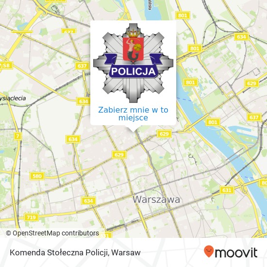 Mapa Komenda Stołeczna Policji