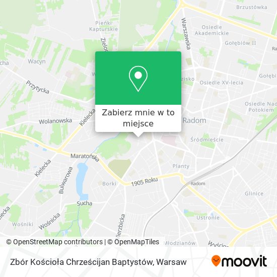 Mapa Zbór Kościoła Chrześcijan Baptystów