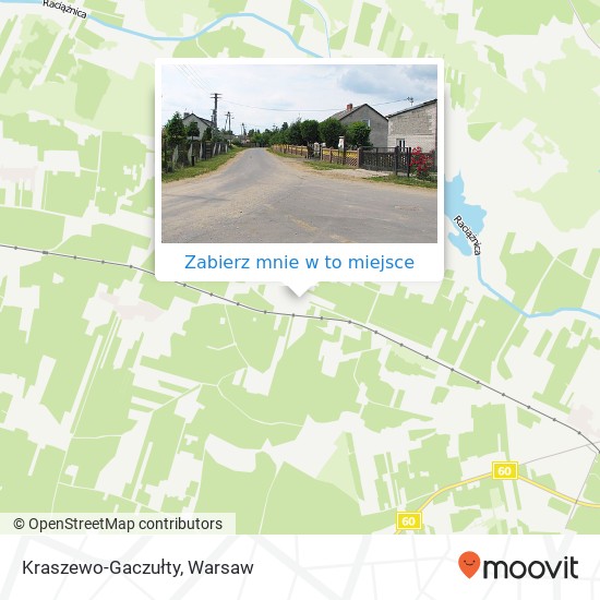 Mapa Kraszewo-Gaczułty